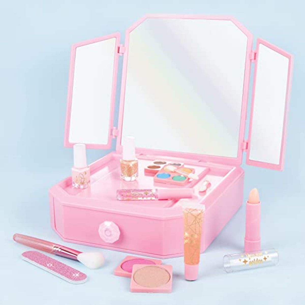 Mirrored Vanity &amp; Cosmetic Set