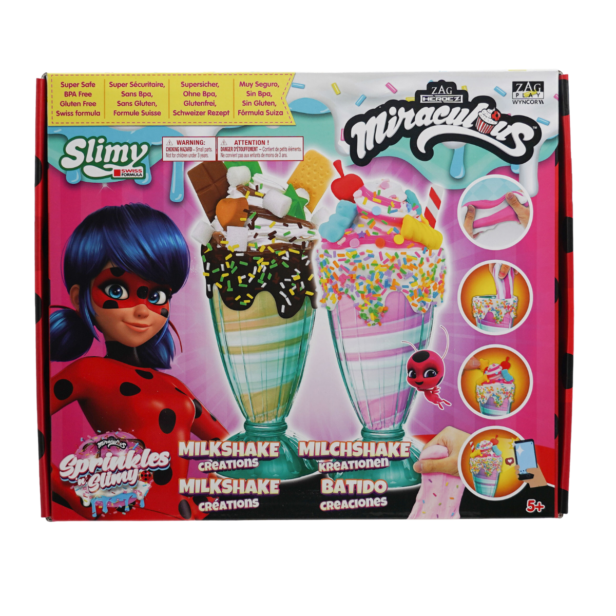 Miraculous Ladybug - Sprinkles n' Slimy Macarons - Slime Kit for Girls and  Boys, Role Play Toys for Kids with Macaron Maker, Cream Dispenser, Slime 