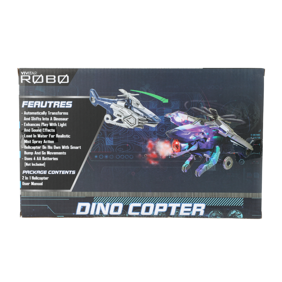 Dino Copter Transforming Blue