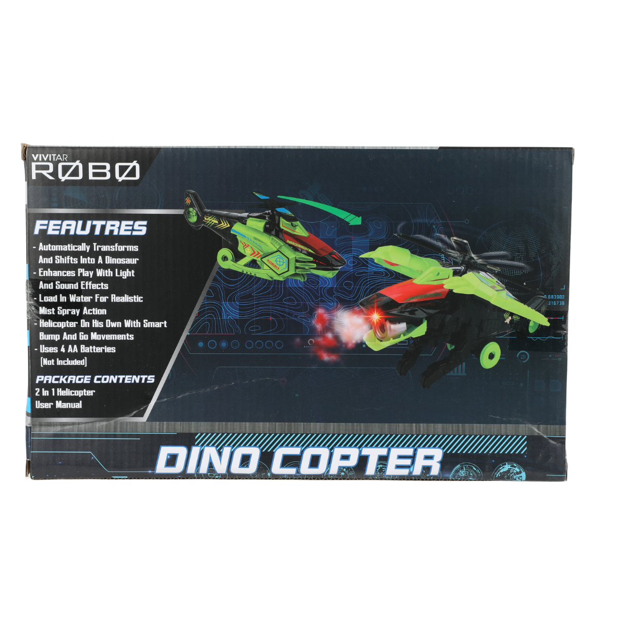 Dino Copter Transforming Green