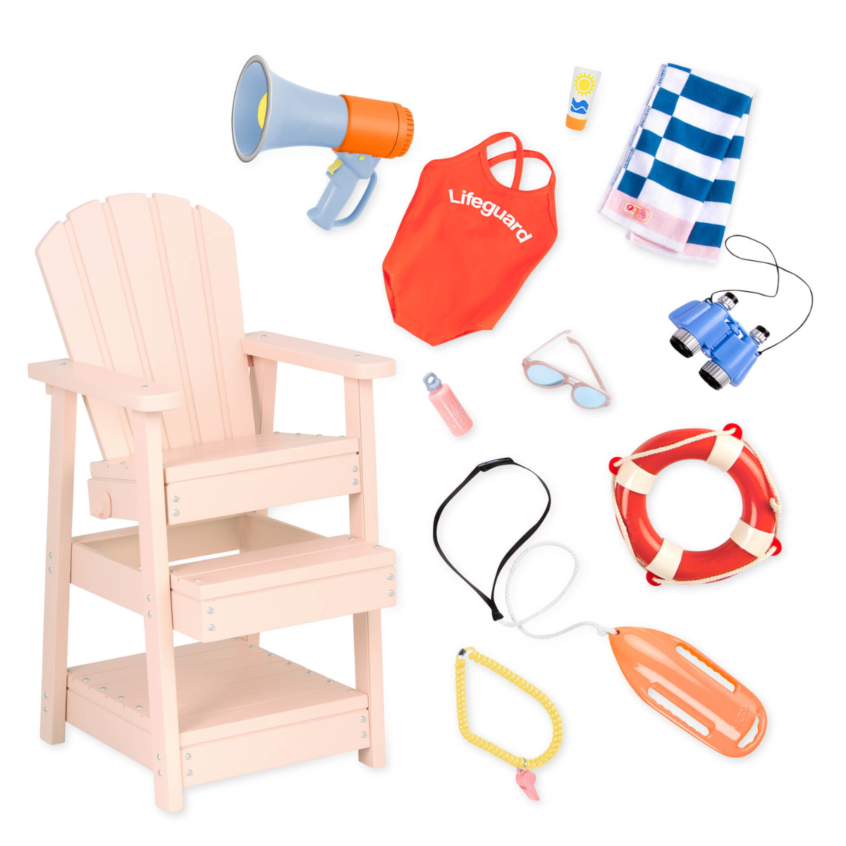 Doll Lifeguard Chair Set