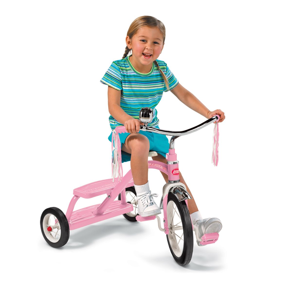 Radio flyer classic pink dual deck tricycle