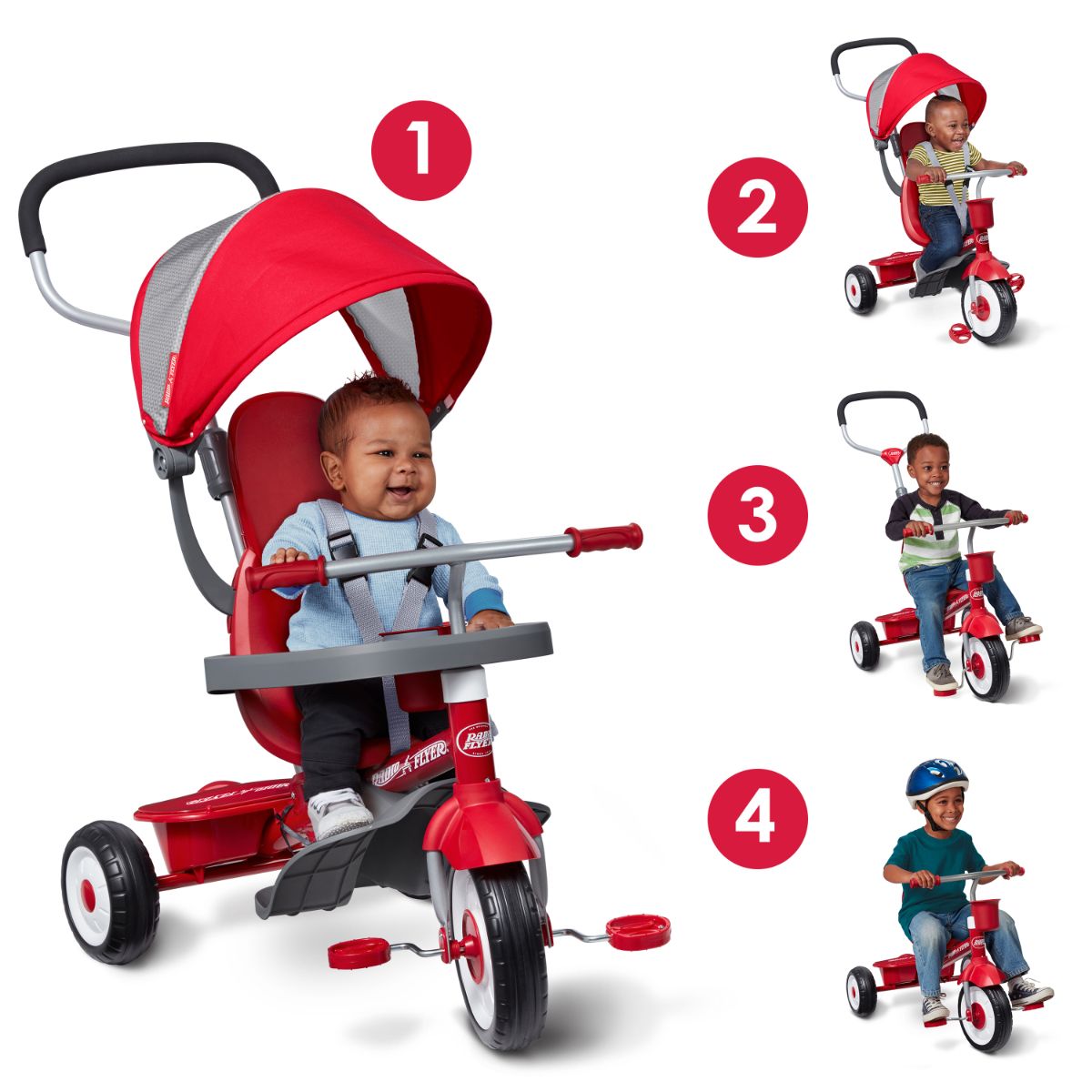 Radio flyer 4 in 1 trike Red