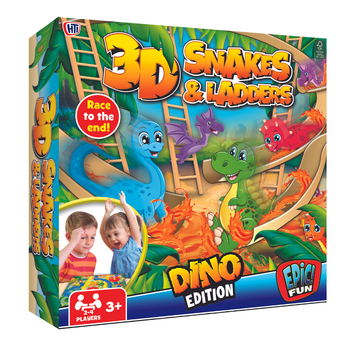 Escaleras y Serpientes Dino 3D