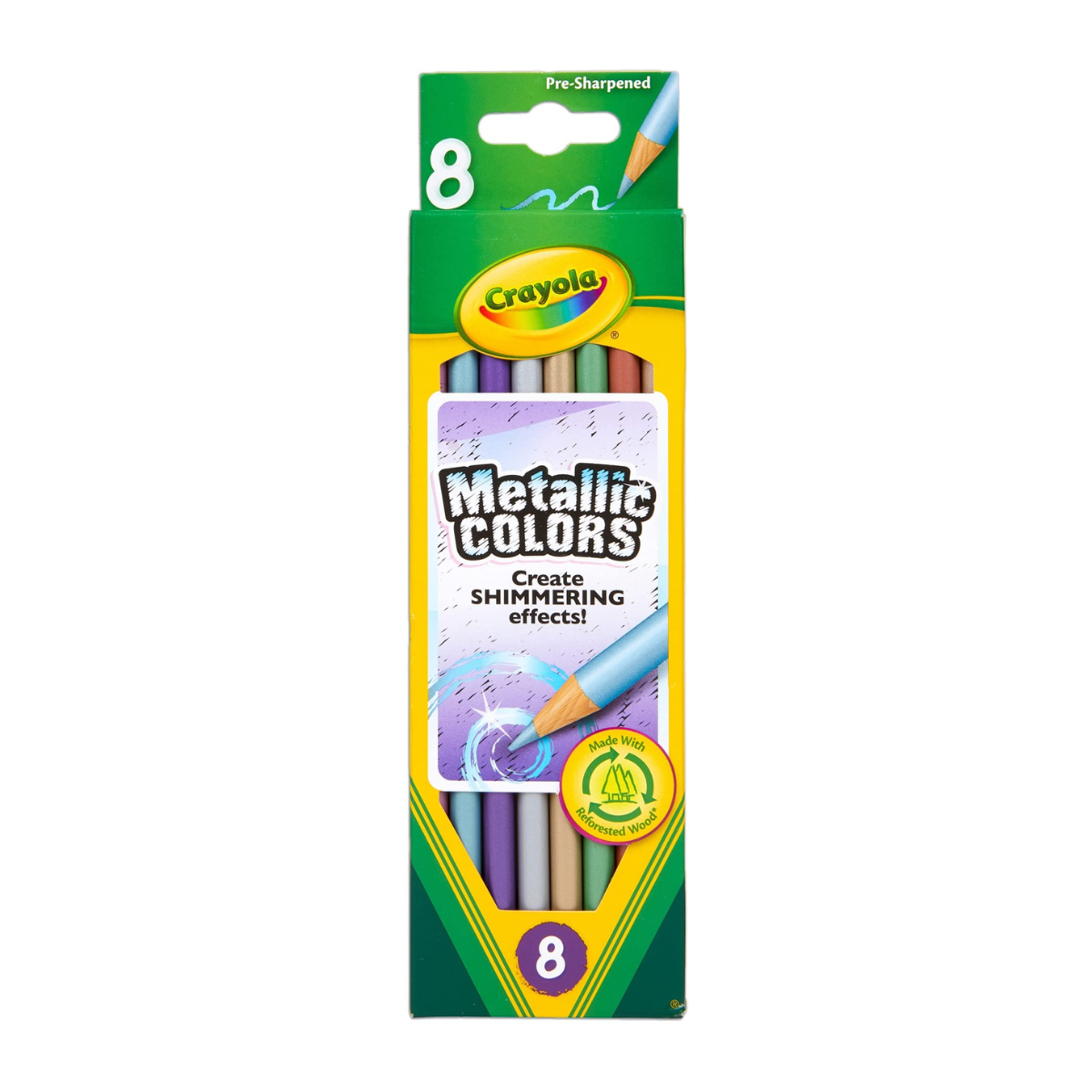 Crayola 8 Metallic Colors Pencils