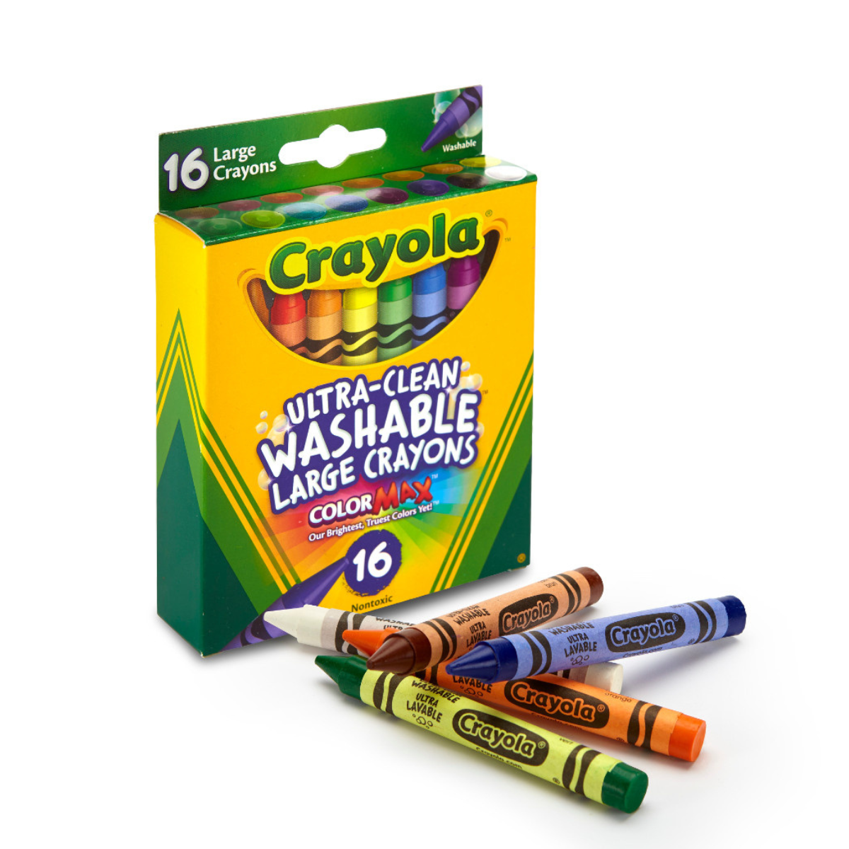 16 Ultra-Clean Washable Large Crayons